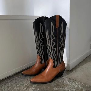 Matisse Alpine western Boots / Black and tan 5.5/ NWT